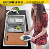 Chậu rửa bát 1 hố cỡ lớn INOX SUS 304 kèm thùng rác VNM-VSN7843