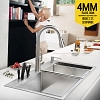 Chậu rửa bát 2 hố Chất liệu INOX SUS 304 bản dày 4mm VNM-voh7843