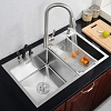 Chậu rửa bát 2 hố dày 3mm sử dụng inox 304 công nghệ Đức 