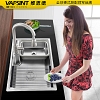 Bộ chậu rửa đơn chất liệu thép 304 không rỉ cao cấp VNM-VXJ6845