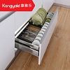 Giá xoong nồi, bát đĩa Inox 2 tầng kèm thanh ray giảm chấn VNM-E081060