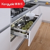 Giá xoong nồi, bát đĩa Inox 2 tầng kèm thanh ray giảm chấn VNM-E081060