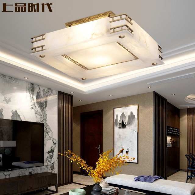 Đèn ốp trần chất liệu đá cẩm thạch sang trọng cổ điển VNM-524779004956