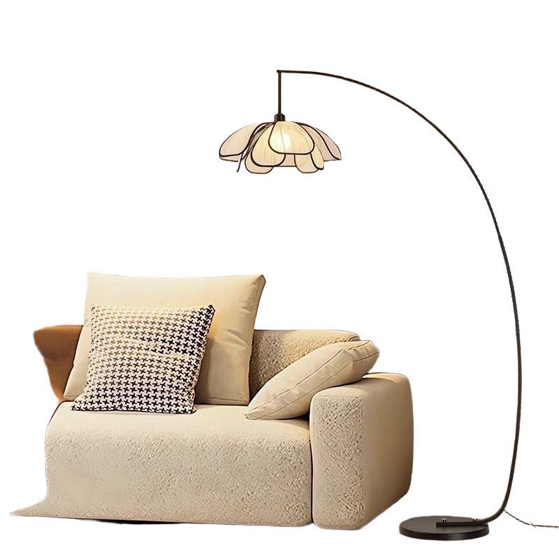 Đèn sàn trang trí phòng khách phong cách retro wabi-sabi Mỹ kiểu hình bông hoa VNM-L21225